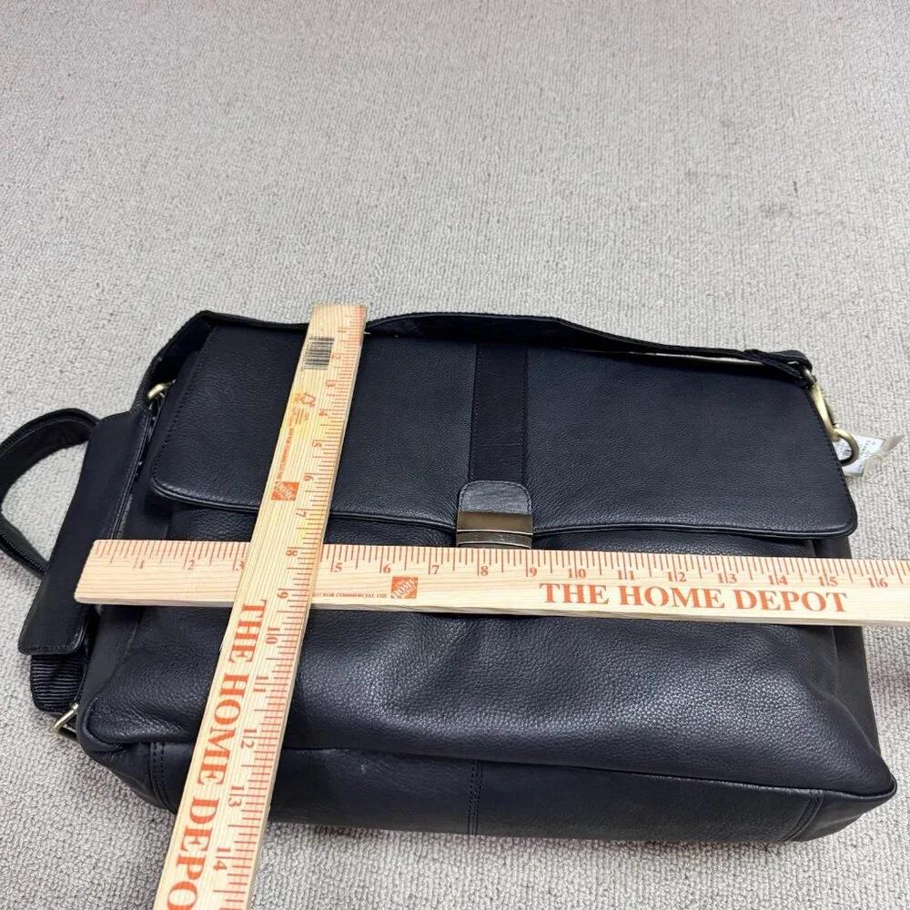 Wilson's Leather Briefcase Branded Executive Black Large NWT